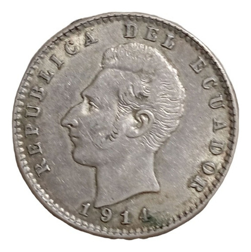  Moneda Ecuador En Plata  Un  Sucre 1914 