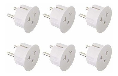 Adaptador Enchufe Americano A Europeo Schuko X6