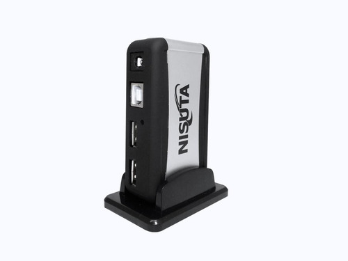 Imagen 5 de 5 de Hub Nisuta Usb 2.0 7 Puertos C/ Fuente Ns-uh0704