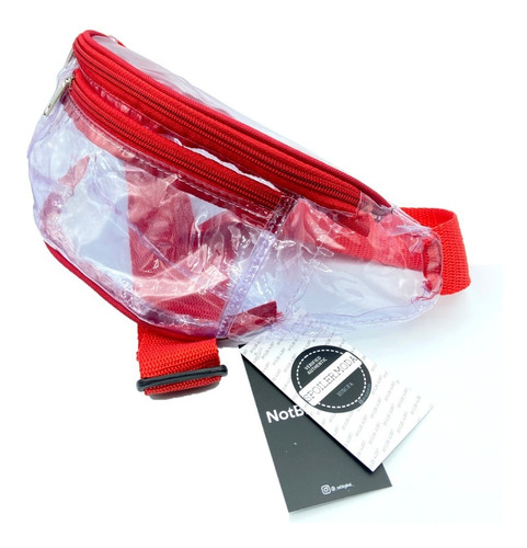 Imagen 2 de 8 de 200 Cangureras Transparentes Notbigdeal Roja Unisex
