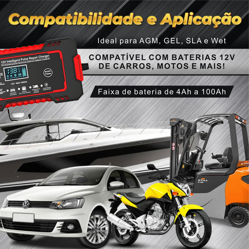 Carregador E Reparador Inteligente De Bateria Automotivo Hold On