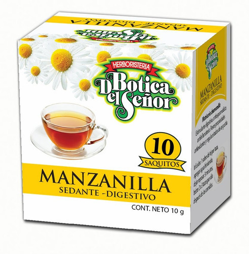 Té De Manzanilla Botica Del Señor 10 Saquitos