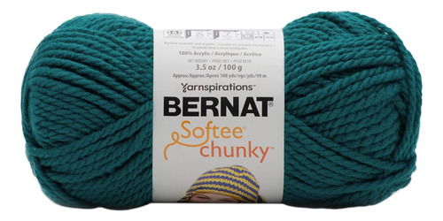 Bernat Teal Waves Yarn Softee Chunky, 324 Pies (paquete De 1