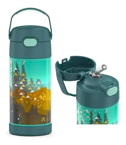 Garrafinha Thermos Térmica Escolar/passeio 12hs Frio 355ml 