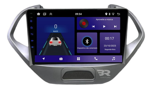Kit Multimídia Ford Ka 2014 A 2018 9pol + Carplay S/ Fio