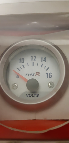 Imagen 1 de 3 de Medidor Voltaje Type R Plata Manometro 2 Volts Gauge