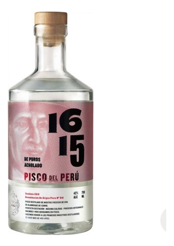 Licor Pisco 1615 Acholado Destilado 750ml Botella Peruano