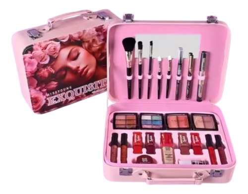 Set Maquillaje Profesional Maleta Completa 10 Compart.