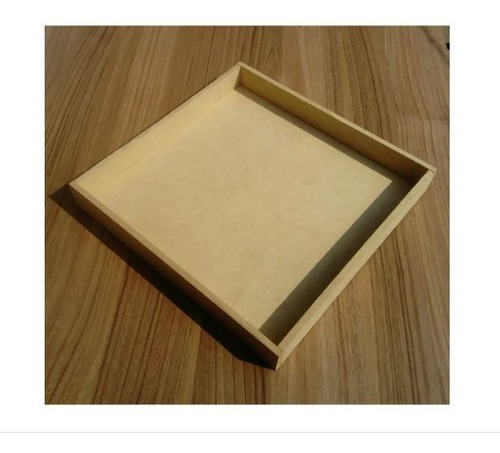 4 Charolas De Madera Mdf 4.7 Mm 30x30x3 Cm De Alto Natural¡¡