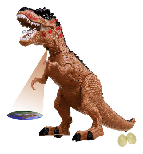 Tiranossauro Rex Dinossauro Bota Ovo Anda Com Som E Luz 40cm