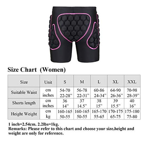 Ohmotor Pantalones Cortos Protectores Acolchados 3d Hip Butt