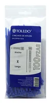 Comprar Cinchos De Nylon Azules Toledo Dflz25150 2.5 X 150 Mm