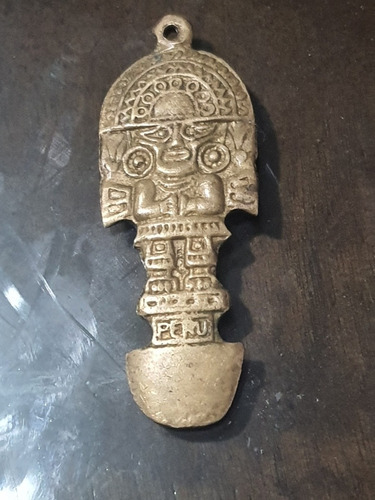 Medallon Dije Amuleto Virilidad Dios Tumi  Bronce Antiguo 