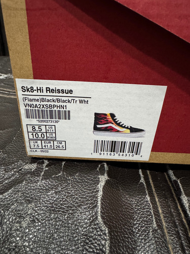 Tenis Vans Nuevos Flamas De Bota 26.5 Mx