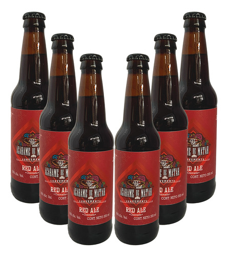 Six Pack Cerveza Acábame De Matar Red Ale Colorada 355 Ml