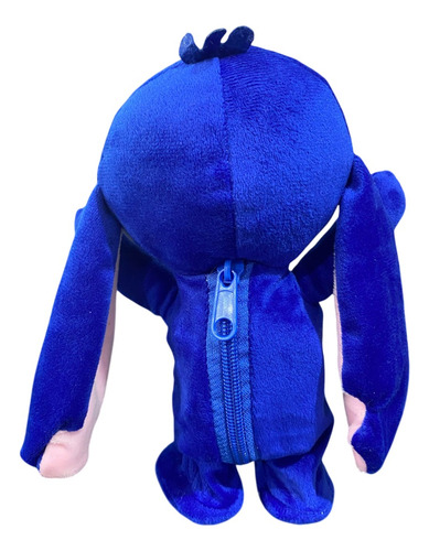 Pelúcia Lilo Stitch +20 Canções Anda E Grava A Voz Cor Azul