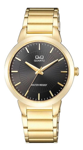 Reloj analógico Q&q Quartz Qa42j002y dorado negro para mujer