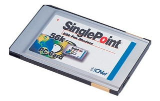 PCMCIA CNet SinglePoint 56K V.90 Fax/Data PC Card Modem 