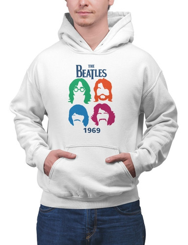 Poleron Unisex The Beatles Rock&roll 1969 Estampado Algodon