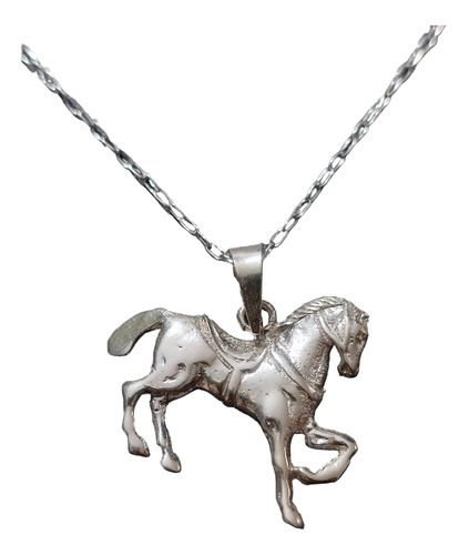 Cadena Collar Caballo Hombre Plata Ley 925 + Caja De Regalo