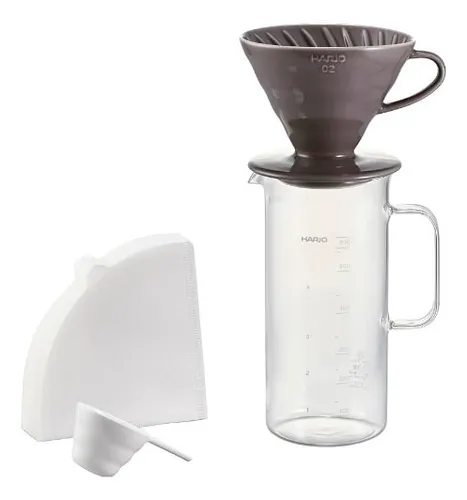 comprar Kit Cafetera Hario Dripper De Ceramica+contenedor+filtros
