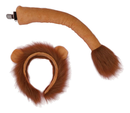 Set De Disfraz De Peluche Con Orejas De Cola De León, Disfra