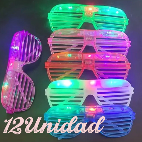 Lentes Shutter Led Hora Loca Fiestas Eventos Party Glow 