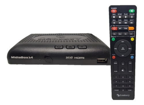 Receptor Digital Century Midiabox B4 Azul Hd Tv Midia Box B4