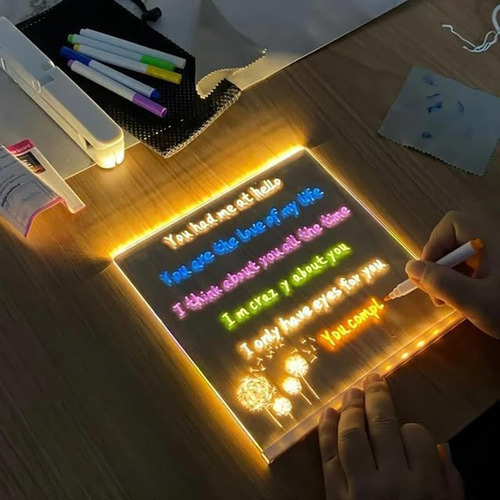 Tablero Luz For Niños,tablero Dibujo Led,acrílico