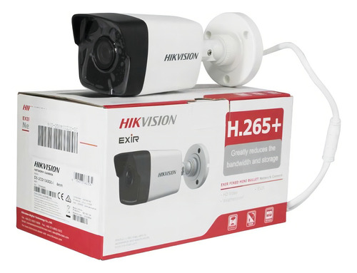Cámara Hikvision Bullet Ip de 4 megapíxeles, 2,8 mm, 30 metros, lente superior
