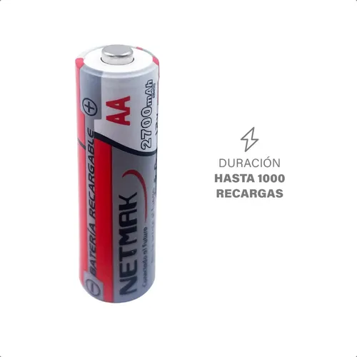 Pilas Aa Recargables Larga Vida Util 2a Compatibilidad Power