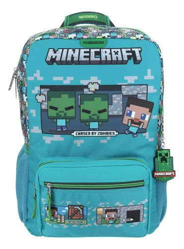 Mochila Chenson Para Niño Minecraft Zombies Escolar Primaria 