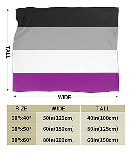 Mantas De Lana De Franela Con Bandera Del Orgullo Asexual De