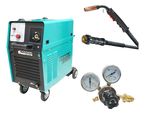 Maquina Solda Vulcano Mig 250 Mono Tocha Reg Press Balmer Cor Azul-turquesa Frequência 50 Hz/60 Hz 220v