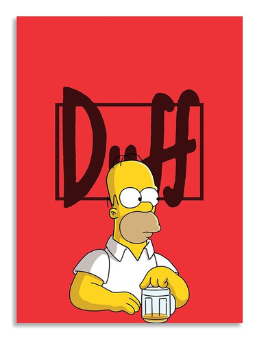 Cuadro Decorativo En Mdf De 50*35 Cm Poster Homero Duff
