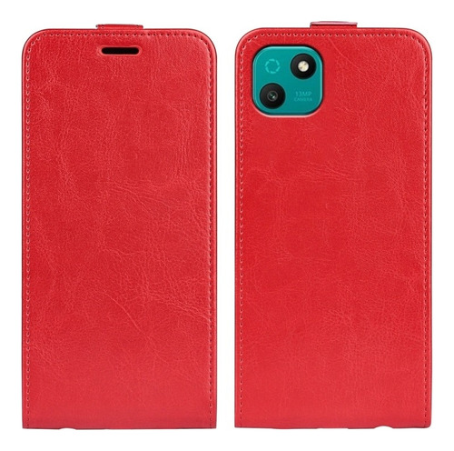 Funda De Piel Con Tapa Vertical R64 Para Wiko T10