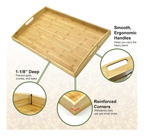 Bandeo De Bambú Natural Bam & Boo Siring Rectangular Extra X