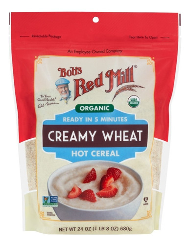 Bobs Red Mill Organic Creamy Wheat Hot Cereal 680g