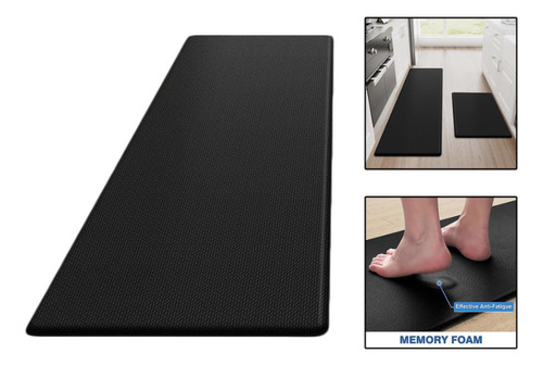 Alfombra De Puertas De Baño Alfombra Absorbente De M Negro