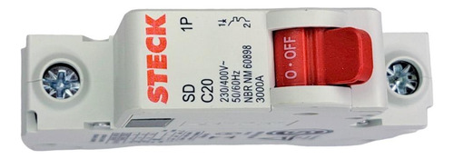 Kit C/3 - Disjuntor Steck Din Unipolar 20a Sd61 C Sdd61c20