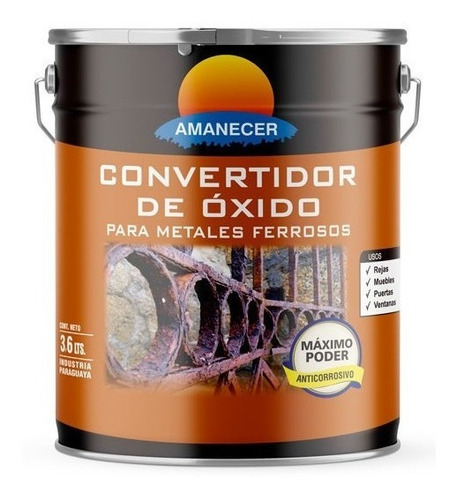 Fondo Convertidor De Óxido Anticorrosivo 3,6 L  | Amanecer