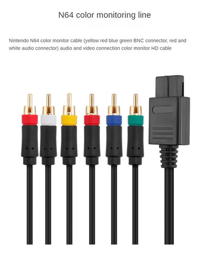 Cable Rgb/rgbs Compuesto Para Videoconsolas N64 Sfc Snes Ngc