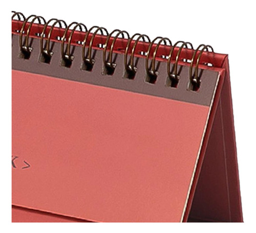 Calendario De Escritorio 2025, Cuaderno Con Agenda, Rojo