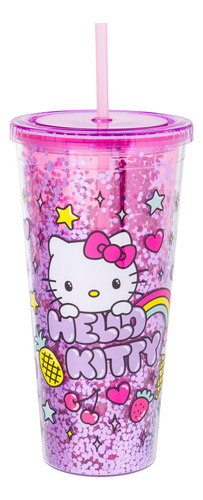 Vaso Plateado Buffalo Sanrio Hello Kitty Rainbow 950ml
