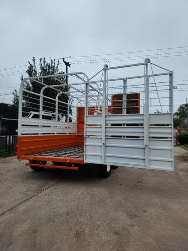 Acoplado 4 Mts Carro Vaquero Jaula Trailer Enganche Cigueña