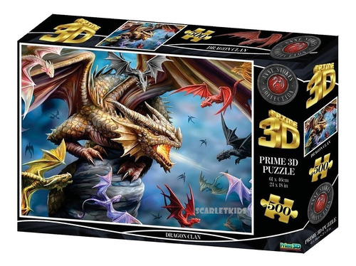 Puzzle Rompecabezas 3d 500 Piezas Dragon Clan Prime 3d