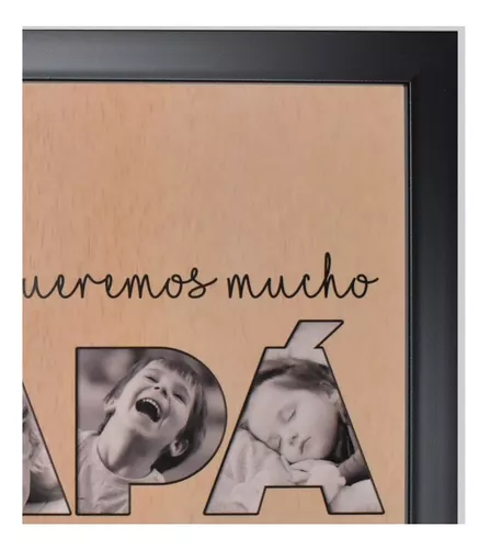 Gama Gráfica - CUADRO PERSONALIZADO - DÍA DEL PADRE Personaliza este lindo  cuadro con 4 fotos y regala un lindo detalle papá en su día. Color de  marco: madera y negro Impreso