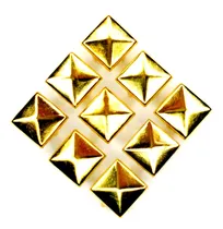 Comprar Estoperol Piramide Oro 9mm Acero Aplicación Rocker Punk