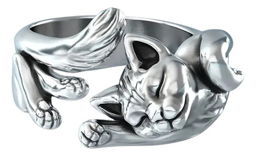 Anillo Ajustable En Forma De Gato