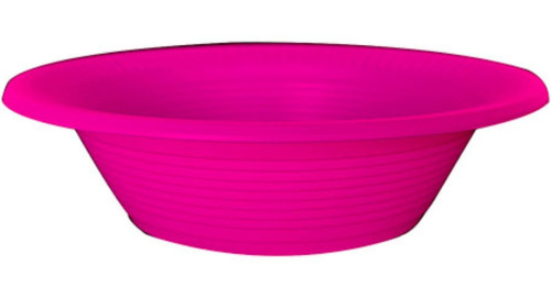 Prato Fundo Descartavel Rosa Neon 12cm - 10 Unidades - Bello